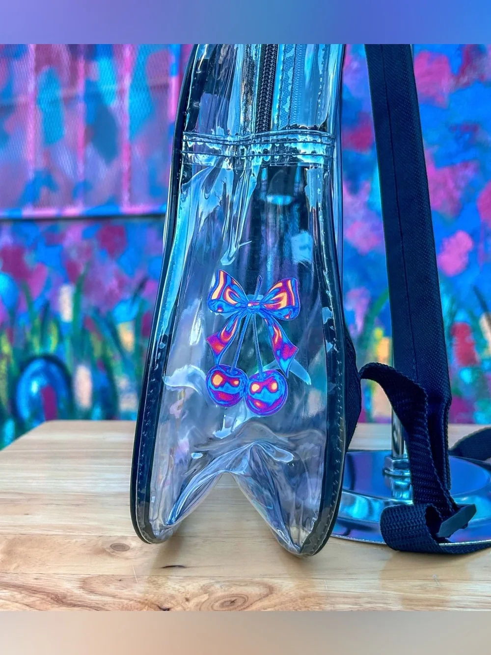 ‘CHERRY BOMB V1’ Clear Backpack 15”